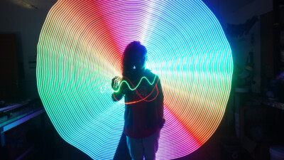 Imagens das aulas de fotografia, animação e light-painting